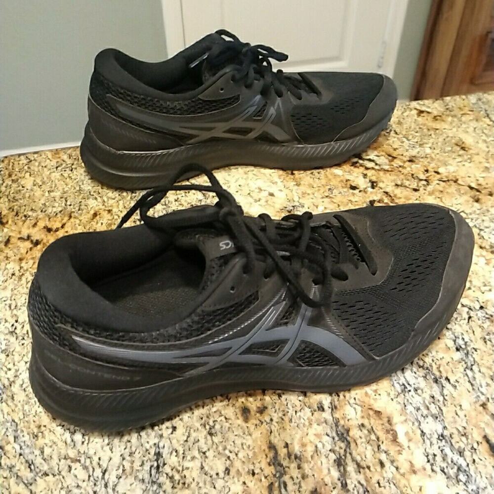 Asics Gel Contend 7 Black Running Shoes 1012A911 Women’s Sz 11